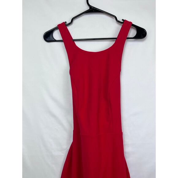 Lulus Womens Medium Red Double Criss Cross Back Cocktail Banquet Formal Dress - Picture 9 of 9